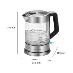 BOUILLOIRE PROFICOOK EN VERRE 2200W 